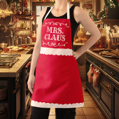 Tablier Mme Claus Cute Red Holiday Noël
