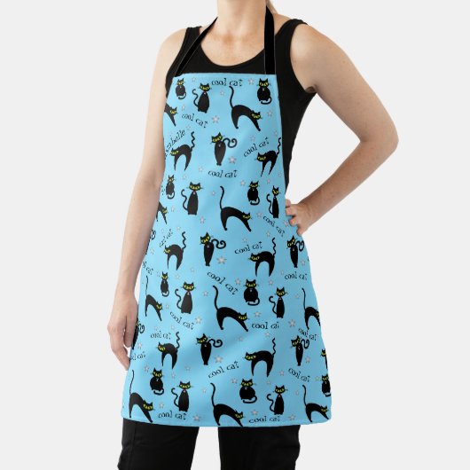 Tablier Mod Black Cats Nom personnalisé et expression Moye (Insitu)
