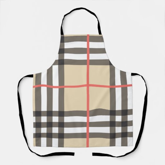 Tablier Mode géométrique écossaise motif (Recto)