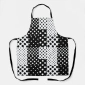 Tablier Mode noir blanc à pois Style Design (Recto)