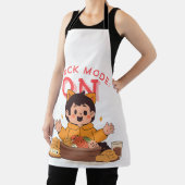 Tablier Mode Snack : ON - Caractère de dessin mignon avec  (Insitu)