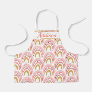 Tablier Modèle arc-en-ciel rose personnalisé