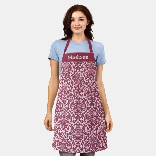 Tablier Modèle Damask Nom personnalisé (Porté)