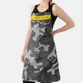 Tablier Modèle de camouflage gris, Votre nom, Personnalise (Insitu)