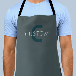 Tablier Modèle de monogramme personnalisable élégant
