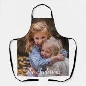 Tablier Modèle de photo personnalisé écriture manuscrite d (Recto)