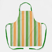 Tablier Modèle de rayures verticales orange vert blanc (Recto)