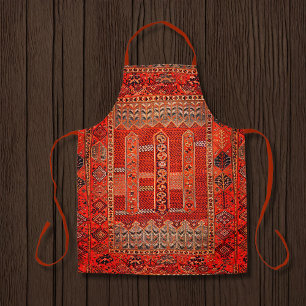 Tablier Modèle de tapis oriental en oranges lumineuses