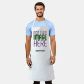 TABLIER MODÈLE DE TEXTE D'IMAGE BLANCHE SIMPLE MODERNE (Porté)