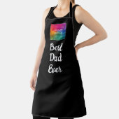 Tablier Modèle d'image texte personnalisable Meilleur papa (Insitu)