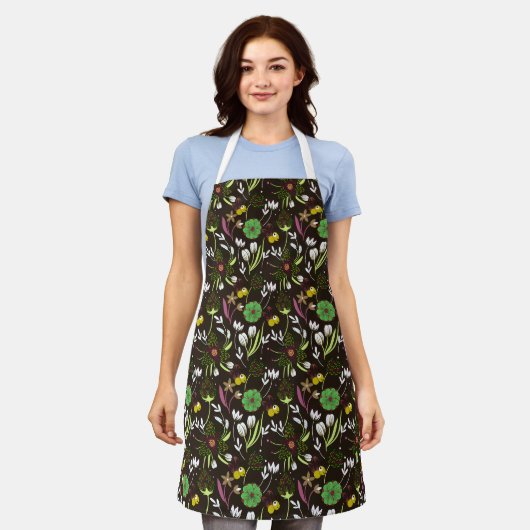 Tablier Modèle floral (Porté)