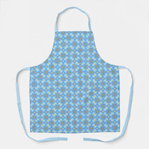 Tablier Modèle Floral Abstrait Bleu