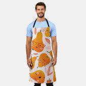 Tablier Modèle floral avec orchidées blanches, isolé sur u (Porté)