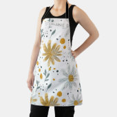 Tablier Modèle floral blanc et jaune (Insitu)