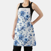 Tablier Modèle floral bleu (Insitu)