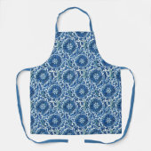 Tablier Modèle floral chinois bleu (Recto)