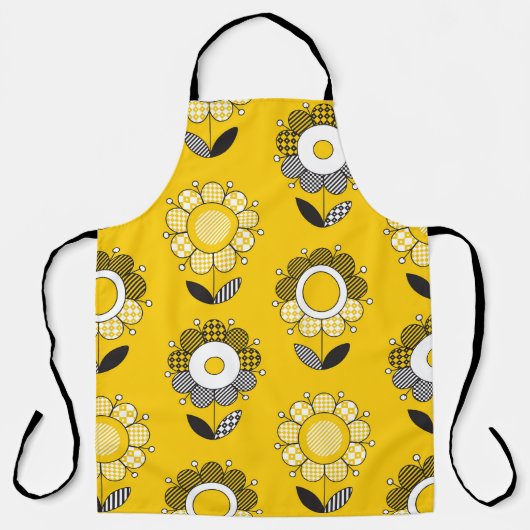 Tablier Modèle floral jaune simple (Recto)