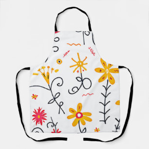 Tablier Modèle floral lunaire