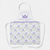 Tablier Modèle floral pourpre moderne (Recto)