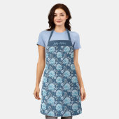 Tablier Modèle floral Rose élégant pour femmes Apron (Porté)