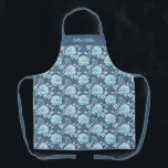 Tablier Modèle floral Rose élégant pour femmes Apron<br><div class="desc">Un joli motif à fleurs bleues orne ce tablier pour femmes. Personnalisez-le avec votre nom,  ou pour un ami. Conçu pour vous par Blackberry Boulevard.</div>