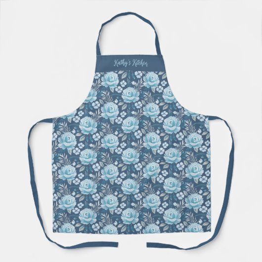 Tablier Modèle floral Rose élégant pour femmes Apron (Recto)