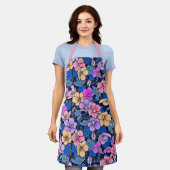 Tablier Modèle floral stylistique 46 (Porté)