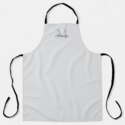 Tablier Modèle noir moderne couleur vive gris (Recto)