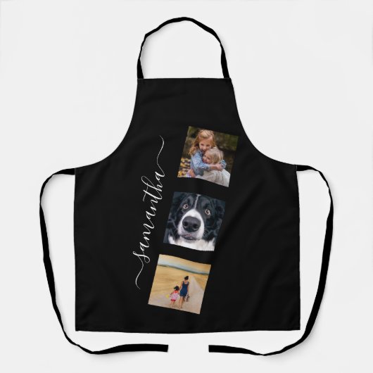 Tablier Modèle photo moderne Nom manuscrit Script (Recto)