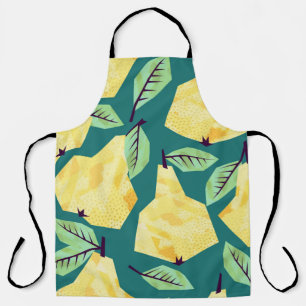 Tablier Modèle sans couture motif avec poires. Aquarelle e