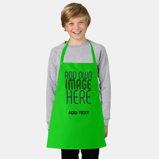 TABLIER MODÈLE TEXTE D'IMAGE VERTE MODERNE ÉDITABLE LIME (Porté)