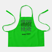 TABLIER MODÈLE TEXTE D'IMAGE VERTE MODERNE ÉDITABLE LIME (Recto)
