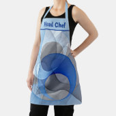 Tablier Modern Abstract Blue Gray Fractal Art Graphic (Insitu)