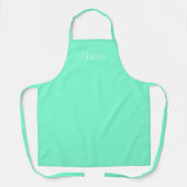 Tablier Modern aqua custom name (Recto)