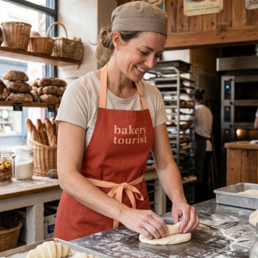 Tablier Modern Bakery Tourist | Orange foncé