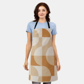 Tablier Modern Beige Geometric Apron (Porté)