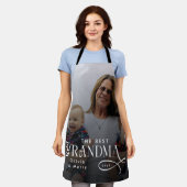 Tablier Modern Best Grandma Ever Photo Personalized (Porté)