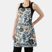Tablier Modern Blue Botanical Spring All-Over Print Apron (Insitu)