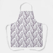 Tablier Modern Boho Floral Pattern Plum White (Recto)