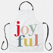 Tablier Modern Colorful Joyful Christmas Holiday Gift (Recto)