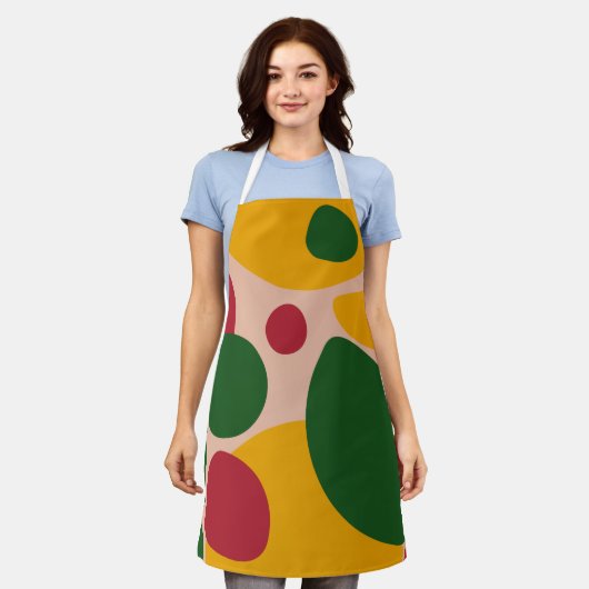 Tablier Modern Colorful Polka Dot Apron  (Porté)