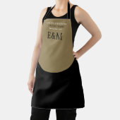 Tablier Modern Curved Initials Design Company (Insitu)