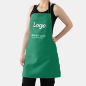 Tablier Modern Custom Branded Company Green Business Logo (Insitu)