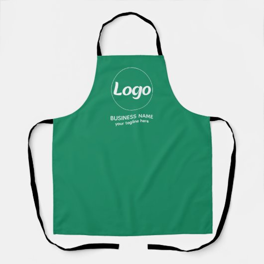 Tablier Modern Custom Branded Company Green Business Logo (Recto)