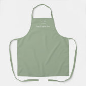 Tablier Modern Custom Text Add Logo Sage Green (Recto)