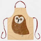 Tablier Modern cute northern saw-whet owl (Recto)