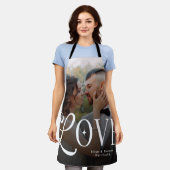 Tablier Modern Love Custom Wedding Photo Couples Monogram (Porté)