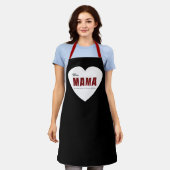Tablier Modern Personalized Mama Heart Apron (Porté)