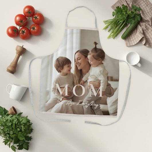 Tablier Modern Personalized Photo MOM Apron