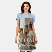Tablier Modern Personalized Photo MOM Apron (Porté)